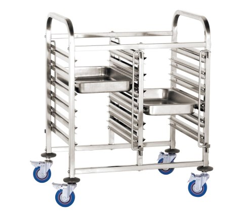 WÓZEK DO TRANSPORTU POJEMNIKÓW PODWÓJNY 12 X GN 1/1 - HENDI 810569