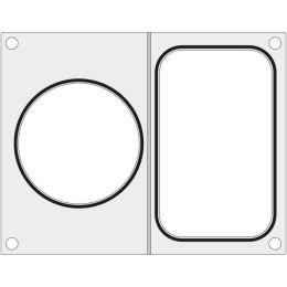 MATRYCA DO ZGRZEWARKI HENDI NA TACKĘ BEZ PODZIAŁU 178X113 MM + POJEMNIK ŚR. 115 MM - HENDI 805657