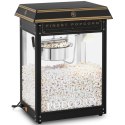 MASZYNA AUTOMAT URZĄDZENIE DO PRAŻENIA POPCORNU RETRO TEFLON 1600 W 5-6 KG/H - CZARNO-ZŁOTA