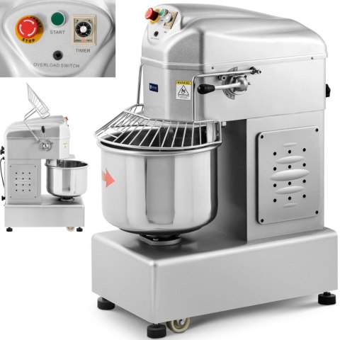 MIESIARKA MIKSER SPIRALNY DO CIASTA ZE STAŁĄ DZIEŻĄ 30 L 2100 W MIESIARKA MIKSER SPIRALNY DO CIASTA ZE STAŁĄ DZIEŻĄ 30 L 2100 W