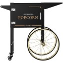 WÓZEK PODSTAWA DO MASZYNY DO POPCORNU Z SZAFKĄ RETRO 51 X 37 CM - CZARNO-ZŁOTY
