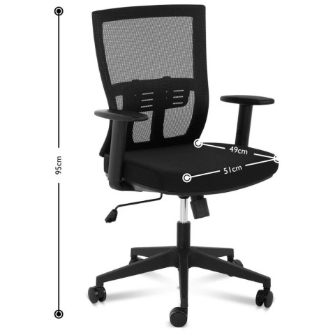 KRZESŁO FOTEL BIUROWY ERGONOMICZNY Z OPARCIEM SIATKOWYM I PODPARCIEM LĘDŹWI MAKS. 150 KG KRZESŁO FOTEL BIUROWY ERGONOMICZNY Z OPARCIEM SIATKOWYM I PODPARCIEM LĘDŹWI MAKS. 150 KG