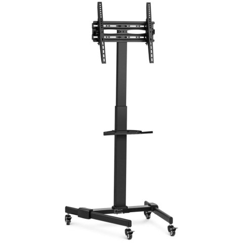 STOJAK STAND UCHWYT NA TELEWIZOR TV Z PÓŁKĄ MOBILNY REGULOWANY MAKS. 55'' 35 KG WYS. 116-151 CM STOJAK STAND UCHWYT NA TELEWIZOR TV Z PÓŁKĄ MOBILNY REGULOWANY MAKS. 55'' 35 KG WYS. 116-151 CM