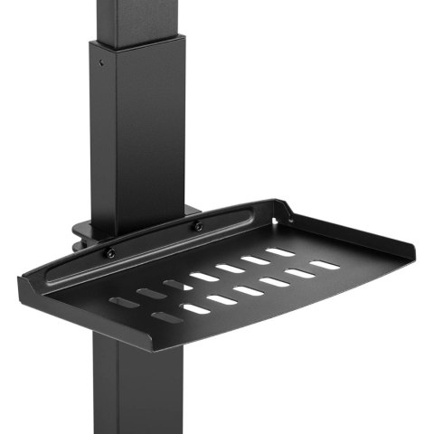 STOJAK STAND UCHWYT NA TELEWIZOR TV Z PÓŁKĄ MOBILNY REGULOWANY MAKS. 55'' 35 KG WYS. 116-151 CM STOJAK STAND UCHWYT NA TELEWIZOR TV Z PÓŁKĄ MOBILNY REGULOWANY MAKS. 55'' 35 KG WYS. 116-151 CM