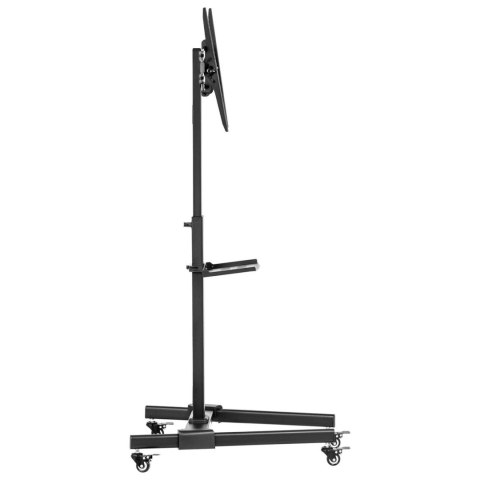 STOJAK STAND UCHWYT NA TELEWIZOR TV Z PÓŁKĄ MOBILNY REGULOWANY MAKS. 55'' 35 KG WYS. 116-151 CM STOJAK STAND UCHWYT NA TELEWIZOR TV Z PÓŁKĄ MOBILNY REGULOWANY MAKS. 55'' 35 KG WYS. 116-151 CM