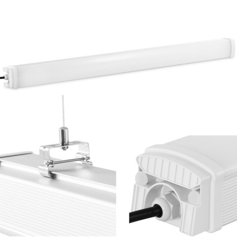 LAMPA OPRAWA LED WODOODPORNA HERMETYCZNA DO MAGAZYNU KURNIKA IP65 4400 LM 120 CM 40 W LAMPA OPRAWA LED WODOODPORNA HERMETYCZNA DO MAGAZYNU KURNIKA IP65 4400 LM 120 CM 40 W