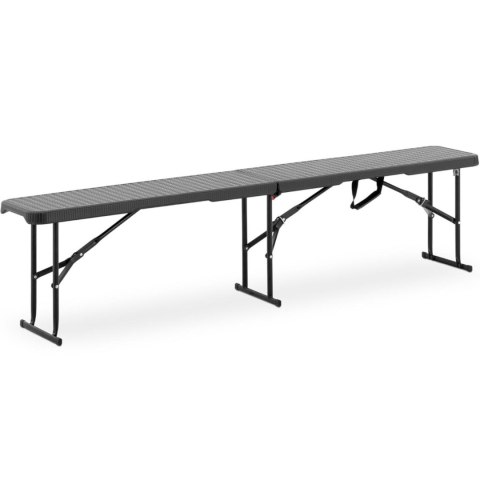 ŁAWKA CATERINGOWA OGRODOWA SKŁADANA CZARNA DO 300 KG 183 X 30 X 43 CM ŁAWKA CATERINGOWA OGRODOWA SKŁADANA CZARNA DO 300 KG 183 X 30 X 43 CM