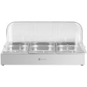 WITRYNA BUFETOWA ŚNIADANIOWA Z POKRYWĄ ROLLTOP 3X GN 1/3 3X 2,6 L