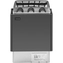 PIEC DO SAUNY ELEKTRYCZNY 3-6 M3 DO 110C 400 V 4.5 KW CZARNO-SREBRNY