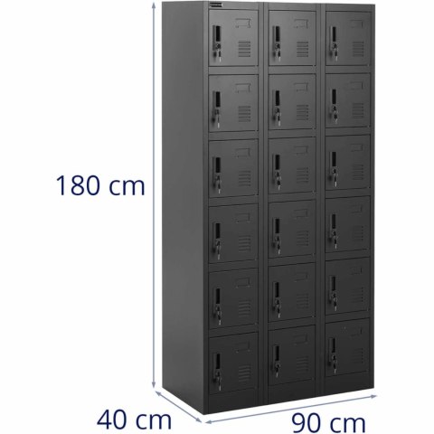 SZAFA SKRYTKOWA DEPOZYTOWA METALOWA SOCJALNA ZAMYKANA NA KLUCZ - 18 SKRYTEK SZAFA SKRYTKOWA DEPOZYTOWA METALOWA SOCJALNA ZAMYKANA NA KLUCZ - 18 SKRYTEK
