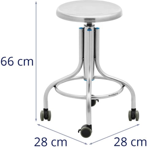 TABORET STOŁEK LABORATORYJNY WARSZTATOWY ZE STALI NIERDZEWNEJ 45-60 CM DO 100 KG TABORET STOŁEK LABORATORYJNY WARSZTATOWY ZE STALI NIERDZEWNEJ 45-60 CM DO 100 KG