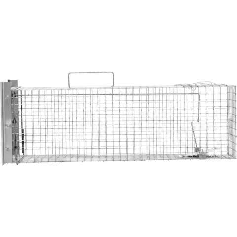 ŻYWOŁAPKA PUŁAPKA NA KUNY SZCZURY I INNE ZWIERZĘTA 82 X 26 X 26 CM OCZKA 25 X 25 MM ŻYWOŁAPKA PUŁAPKA NA KUNY SZCZURY I INNE ZWIERZĘTA 82 X 26 X 26 CM OCZKA 25 X 25 MM