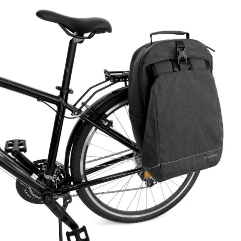 TORBA ROWEROWA NA BAGAŻNIK PLECAK ROWEROWY ZE STELAŻEM 2W1 30L CZARNY TORBA ROWEROWA NA BAGAŻNIK PLECAK ROWEROWY ZE STELAŻEM 2W1 30L CZARNY