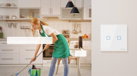 TRZYKANAŁOWY DOTYKOWY WŁĄCZNIK ŚWIATŁA PRZEŁĄCZNIK PRZYCISK WIFI 433 MHZ RF CZARNY T3EU3C-TX TRZYKANAŁOWY DOTYKOWY WŁĄCZNIK ŚWIATŁA PRZEŁĄCZNIK PRZYCISK WIFI 433 MHZ RF CZARNY T3EU3C-TX