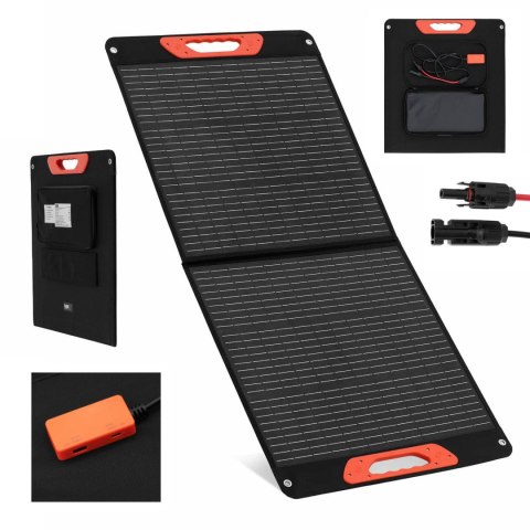 ŁADOWARKA SOLARNA PANEL SŁONECZNY SKŁADANY TURYSTYCZNY KEMPINGOWY 2 X USB 100 W ŁADOWARKA SOLARNA PANEL SŁONECZNY SKŁADANY TURYSTYCZNY KEMPINGOWY 2 X USB 100 W