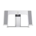 PODSTAWKA POD LAPTOPA 11"-17,3" REGULOWANA WYSOKOŚĆ ALUMINIOWA SREBRNY