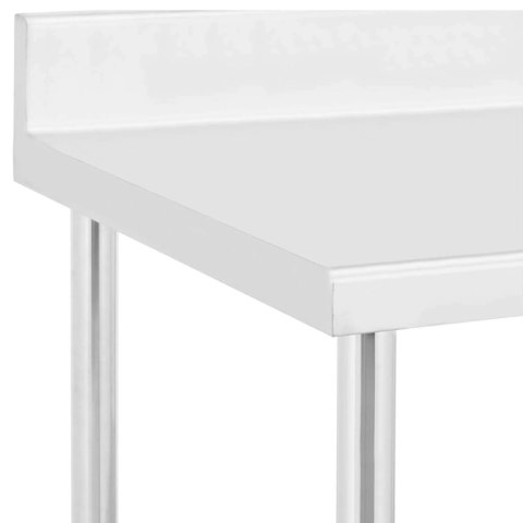STÓŁ METALOWY GASTRONOMICZNY NA KÓŁKACH Z PÓŁKĄ I RANTEM STAL 70 X 120 CM STÓŁ METALOWY GASTRONOMICZNY NA KÓŁKACH Z PÓŁKĄ I RANTEM STAL 70 X 120 CM