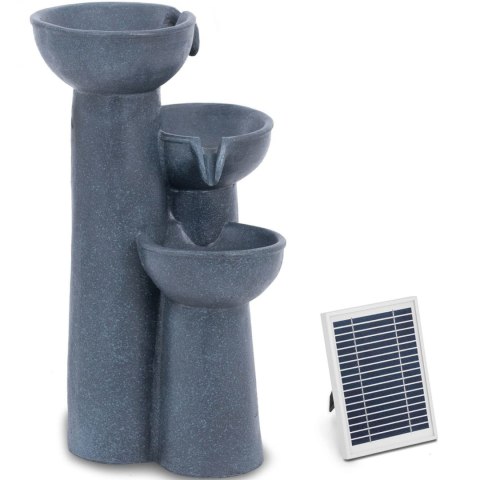 FONTANNA KASKADA OGRODOWA SOLARNA Z OŚWIETLENIEM LED 3 MISY 3 W FONTANNA KASKADA OGRODOWA SOLARNA Z OŚWIETLENIEM LED 3 MISY 3 W