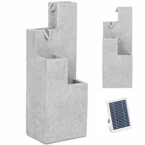 FONTANNA KASKADA OGRODOWA SOLARNA Z OŚWIETLENIEM LED 4 KOLUMNY 3 W FONTANNA KASKADA OGRODOWA SOLARNA Z OŚWIETLENIEM LED 4 KOLUMNY 3 W