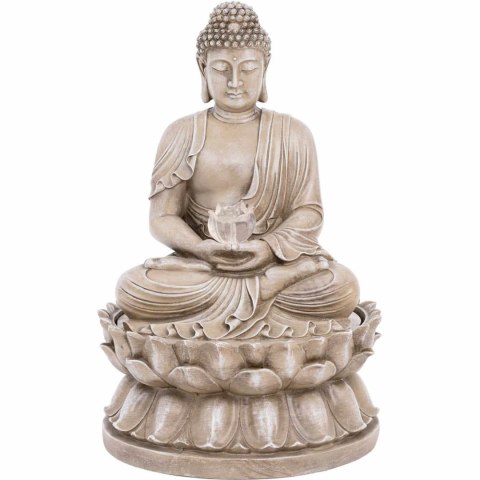 FONTANNA KASKADA OGRODOWA SOLARNA Z OŚWIETLENIEM LED BUDDA 2 W FONTANNA KASKADA OGRODOWA SOLARNA Z OŚWIETLENIEM LED BUDDA 2 W