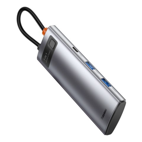 MULTIFUNKCJONALNY HUB USB 7W1 TYP C HDMI CZYTNIK KART TF PD SZARY MULTIFUNKCJONALNY HUB USB 7W1 TYP C HDMI CZYTNIK KART TF PD SZARY