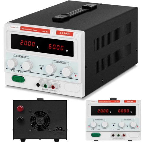 ZASILACZ LABORATORYJNY SERWISOWY 0-60 V 0-20 A DC 1200 W ZASILACZ LABORATORYJNY SERWISOWY 0-60 V 0-20 A DC 1200 W