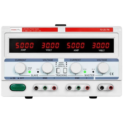 ZASILACZ LABORATORYJNY SERWISOWY 3 KANAŁY 0-30 V 0-5 A DC ZASILACZ LABORATORYJNY SERWISOWY 3 KANAŁY 0-30 V 0-5 A DC