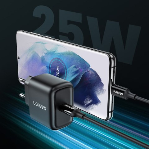 ŁADOWARKA SIECIOWA DO TELEFONU USB-C 25W PD + KABEL USB-C 2M CZARNY ŁADOWARKA SIECIOWA DO TELEFONU USB-C 25W PD + KABEL USB-C 2M CZARNY