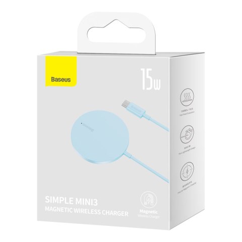 SIMPLE MINI3 ŁADOWARKA MAGNETYCZNA INDUKCYJNA MAGSAFE QI 15W - NIEBIESKA SIMPLE MINI3 ŁADOWARKA MAGNETYCZNA INDUKCYJNA MAGSAFE QI 15W - NIEBIESKA