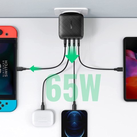 SZYBKA ŁADOWARKA PPS 65W USB 3X USB-C QC 3.0 PD SCP FCP AFC SZYBKA ŁADOWARKA PPS 65W USB 3X USB-C QC 3.0 PD SCP FCP AFC