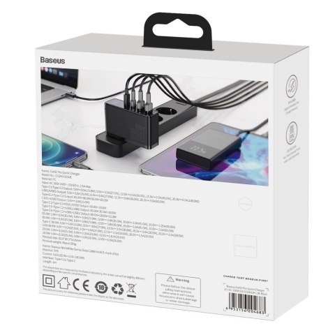 SZYBKA ŁADOWARKA SIECIOWA GAN2 PRO USB USB-C QC PD 100W CZARNY SZYBKA ŁADOWARKA SIECIOWA GAN2 PRO USB USB-C QC PD 100W CZARNY
