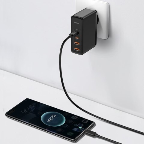 SZYBKA ŁADOWARKA SIECIOWA GAN2 PRO USB USB-C QC PD 100W CZARNY SZYBKA ŁADOWARKA SIECIOWA GAN2 PRO USB USB-C QC PD 100W CZARNY