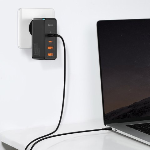 SZYBKA ŁADOWARKA SIECIOWA GAN2 PRO USB USB-C QC PD 100W CZARNY SZYBKA ŁADOWARKA SIECIOWA GAN2 PRO USB USB-C QC PD 100W CZARNY