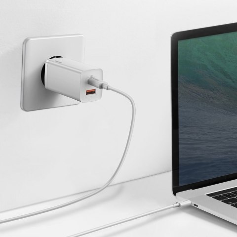 SZYBKA ŁADOWARKA SIECIOWA GAN2 PRO USB USB-C QC PD 65W BIAŁY SZYBKA ŁADOWARKA SIECIOWA GAN2 PRO USB USB-C QC PD 65W BIAŁY