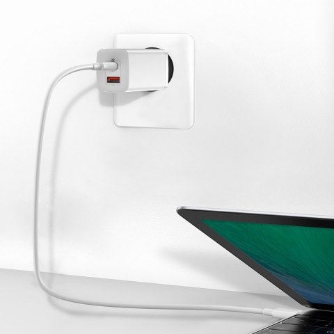 SZYBKA ŁADOWARKA SIECIOWA GAN2 PRO USB USB-C QC PD 65W BIAŁY SZYBKA ŁADOWARKA SIECIOWA GAN2 PRO USB USB-C QC PD 65W BIAŁY