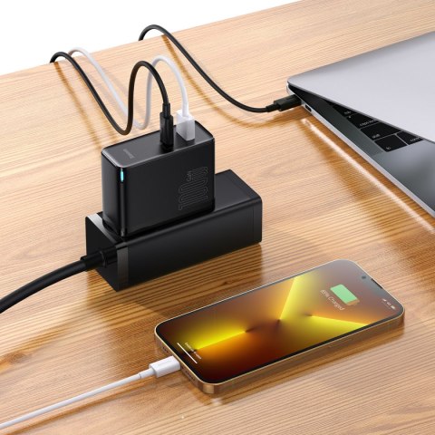 SZYBKA UNIWERSALNA ŁADOWARKA SIECIOWA GAN5 PRO USB-C / USB 100W - CZARNY SZYBKA UNIWERSALNA ŁADOWARKA SIECIOWA GAN5 PRO USB-C / USB 100W - CZARNY