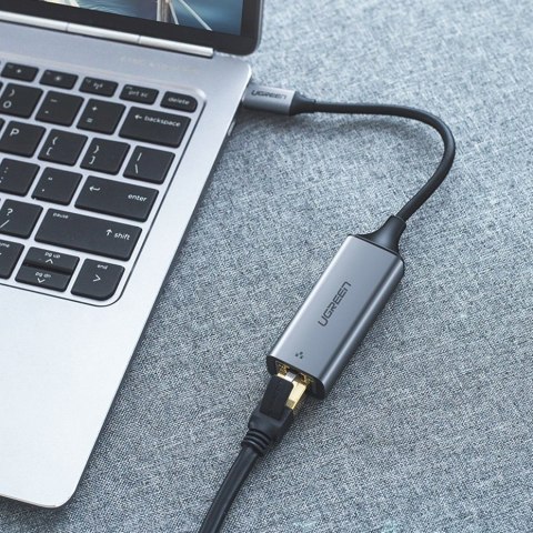ZEWNĘTRZNA KARTA SIECIOWA LAN RJ45 - USB-C 1 GIGABIT ETHERNET - SZARY ZEWNĘTRZNA KARTA SIECIOWA LAN RJ45 - USB-C 1 GIGABIT ETHERNET - SZARY