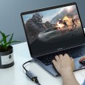 ZEWNĘTRZNA KARTA SIECIOWA LAN RJ45 - USB-C 1 GIGABIT ETHERNET - SZARY