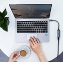 ZEWNĘTRZNA KARTA SIECIOWA LAN RJ45 - USB-C 1 GIGABIT ETHERNET - SZARY