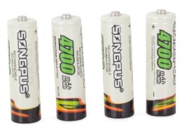 4szt. Bateria akumulatorki aa r6 4700mah paluszki