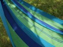 Hamak ogrodowy dwuosobowy xxl turystyczny w paski pokrowiec 200 x 150 duży