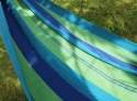 Hamak w paski ogrodowy kolorowy jednoosobowy 200x80 pokrowiec etui