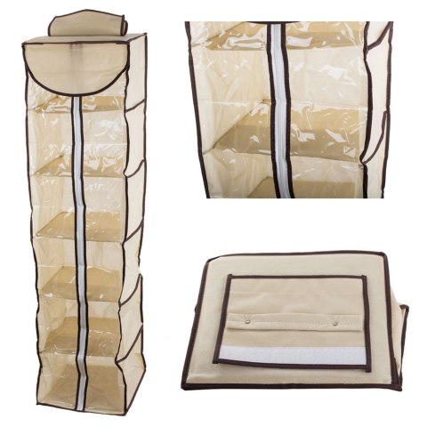 Organizer do szafy wisząca półka z 6 półkami 120cm Organizer do szafy wisząca półka z 6 półkami 120cm