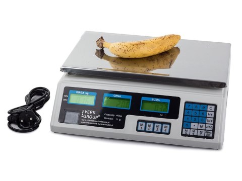 Waga sklepowa elektroniczna kalkulacyjna 40kg/5g Waga sklepowa elektroniczna kalkulacyjna 40kg/5g