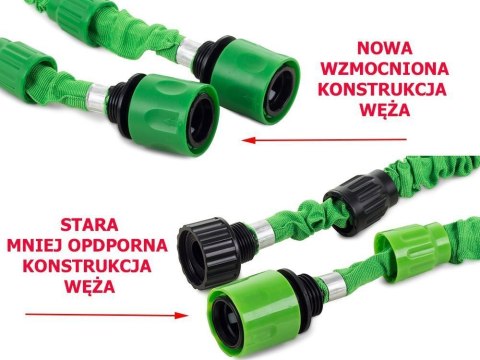 Wąż ogrodowy rozciągliwy pistolet wytrzymały 15m Wąż ogrodowy rozciągliwy pistolet wytrzymały 15m
