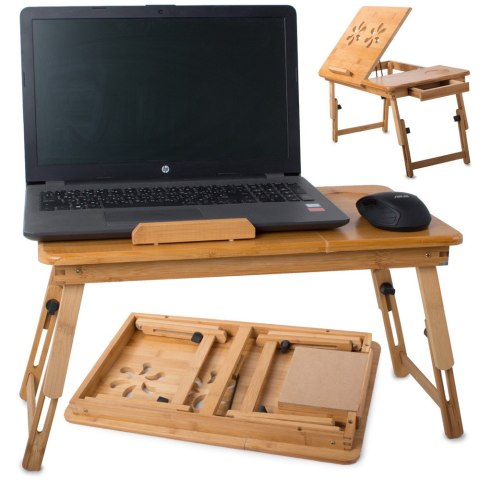 Stolik pod laptopa bambusowy do łóżka podstawka Stolik pod laptopa bambusowy do łóżka podstawka