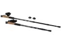 Kij nordic walking z korkową rączką kolor czarny