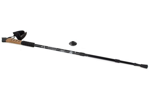 Kij nordic walking z korkową rączką kolor czarny Kij nordic walking z korkową rączką kolor czarny