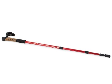 Kij nordic walking z korkową rączką kolor czerwony Kij nordic walking z korkową rączką kolor czerwony