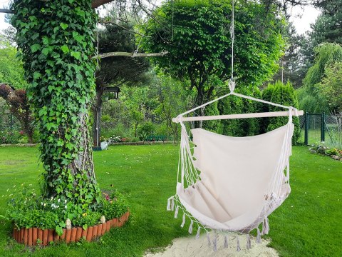 Hamak brazylijski ogrodowy fotel wiszący krzesło bujak huśtawka boho balkon Hamak brazylijski ogrodowy fotel wiszący krzesło bujak huśtawka boho balkon